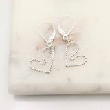 ADORE Silver Heart Earrings