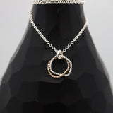 Entwined Collection:  Entwined Gold & Silver Pendant Necklace - Short