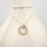 Entwined Collection:  Entwined Gold & Silver Pendant Necklace - Short