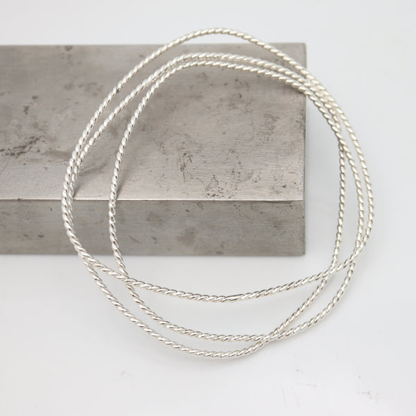 Entwined Collection:  Freeform Silver Bangle