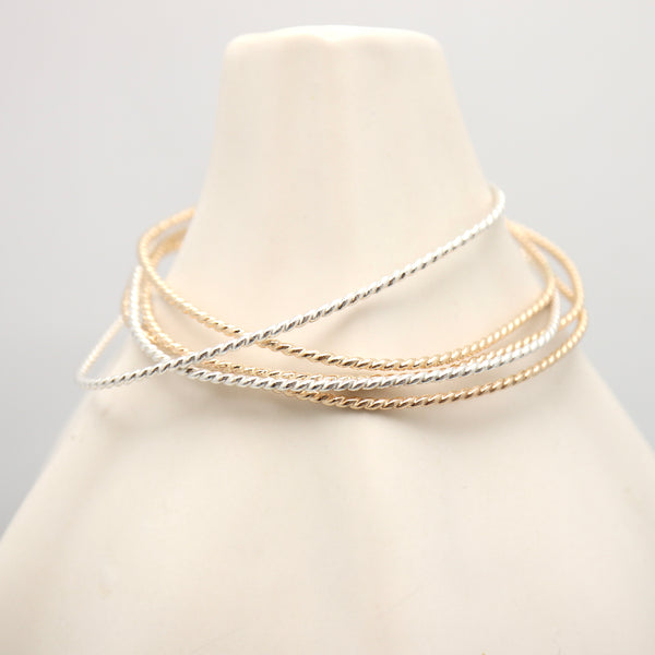 Entwined Collection:  Freeform Gold Bangle