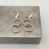 Entwined Collection:  Petite Entwined Gold & Silver Linked Hoops