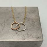 Entwined Collection:  Petite Entwined Gold & Silver Linked Necklace