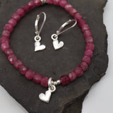 Petite Freeform Fine Silver Heart Earrings