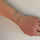 Cascade Pearl Drop Bracelet - Silver