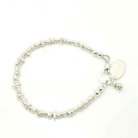 Freeform Silver Bracelet with Clasp