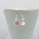 Fine Silver Concave Heart Earrings