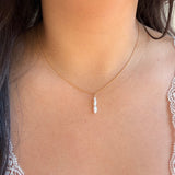 Whisper Pearl drop Gold fill necklace