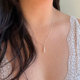 Whisper Drop Pearl silver necklace