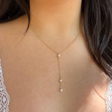 Petite Pearl Lariat Necklace
