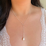 Veil Pearl Necklace - Silver