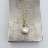 HERA Collection:  HERA Gold Wrapped Baroque Pearl Necklace
