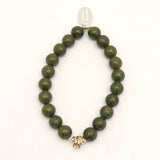 Drift Collection: Epidote Pyrite & Gold Wrap Stretch Bracelet