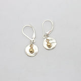 Arctic Blossoms:  Gold Bead Aura Earrings