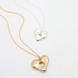Full Heart Necklace - Silver