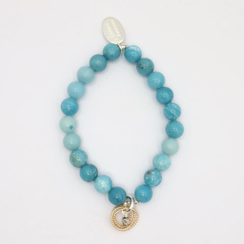 Helix Collection: Larimar Stretch Bracelet