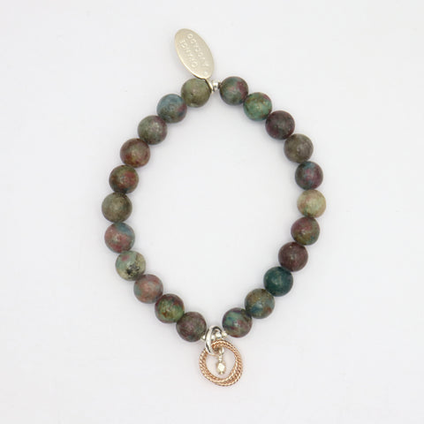 Helix Collection: Red Apatite & Ruby Kyanite Stretch Bracelet