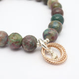 Helix Collection: Red Apatite & Ruby Kyanite Stretch Bracelet