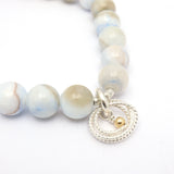 Helix Collection: Light Blue Jade Stretch Bracelet