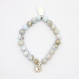 Helix Collection: Light Blue Jade Stretch Bracelet
