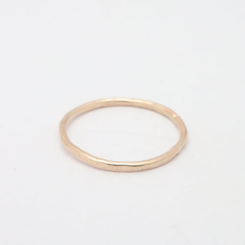 Dainty Hammered Gold-Filled Ring