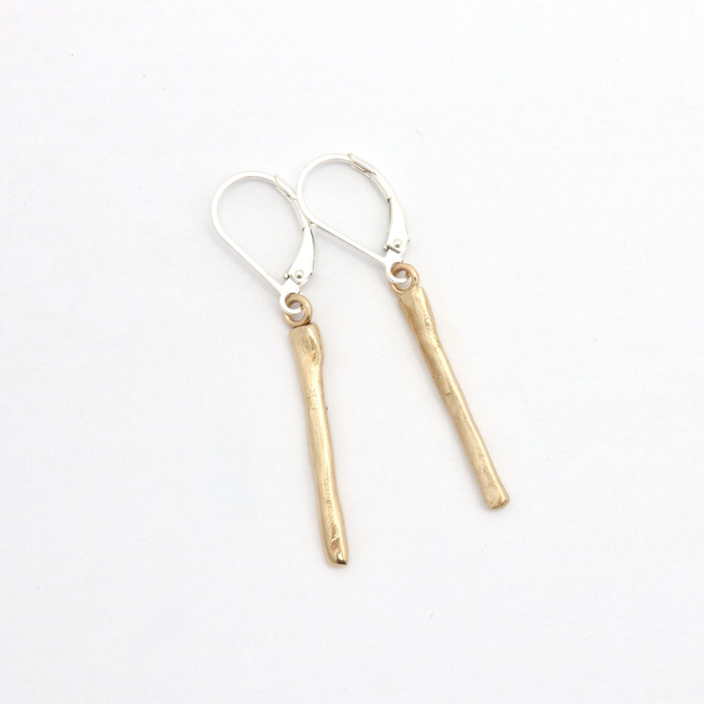 Arctic Blossoms:  Icicle Bronze Earrings