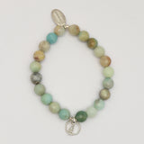 Amazonite & Pebble Charm Bracelet