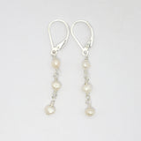 Fresh Water Pearl Silver Cascade Earrings