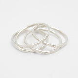 Dainty Hammered Silver Ring