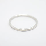 Dainty Hammered Silver Ring