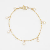 Cascade Pearl Drop Bracelet - Gold