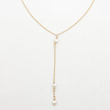 Petite Pearl Lariat Necklace