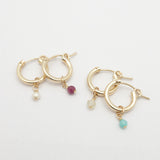 Birthstone MOD Gold Hoops