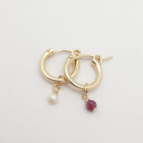 Birthstone MOD Gold Hoops
