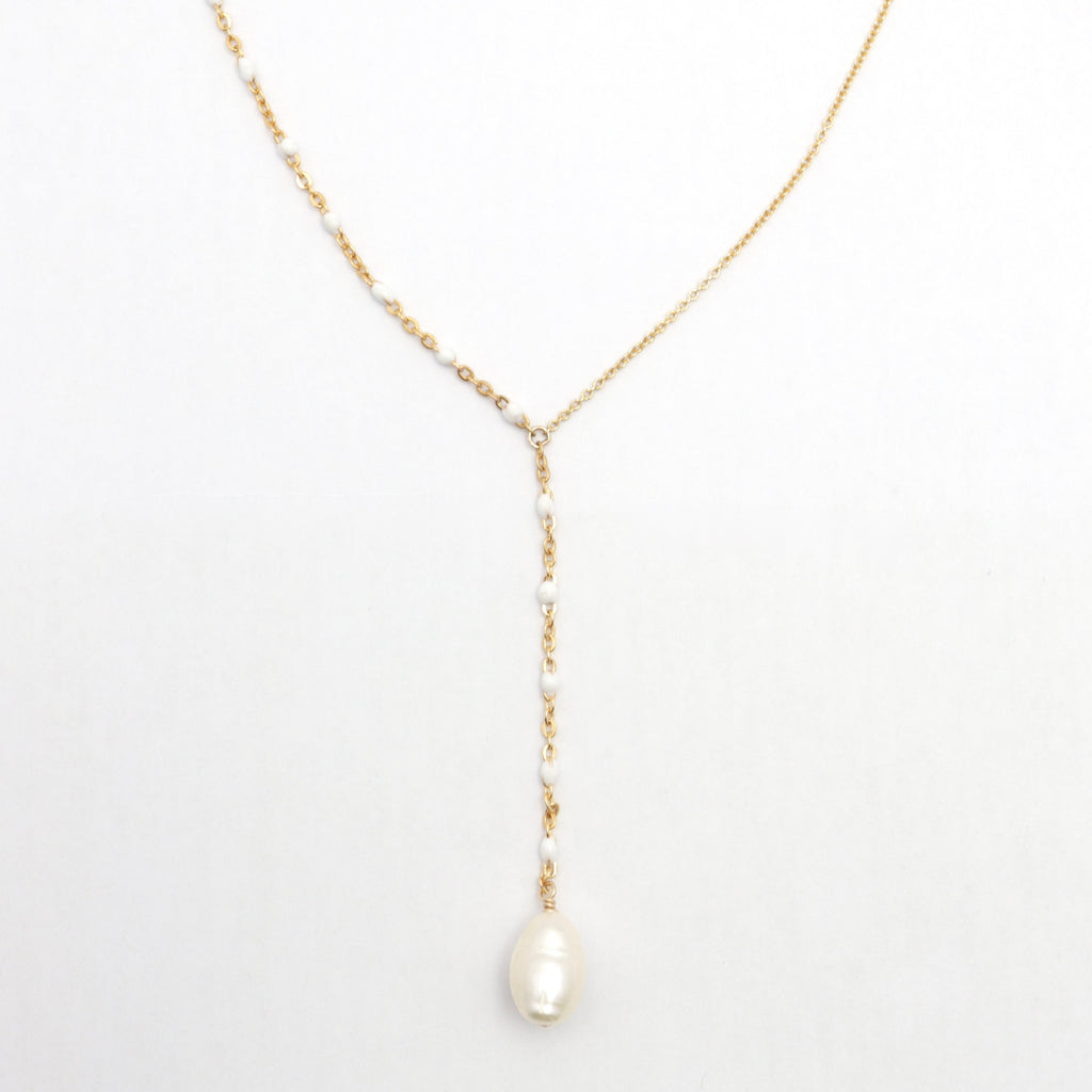 Veil Pearl Necklace - Gold