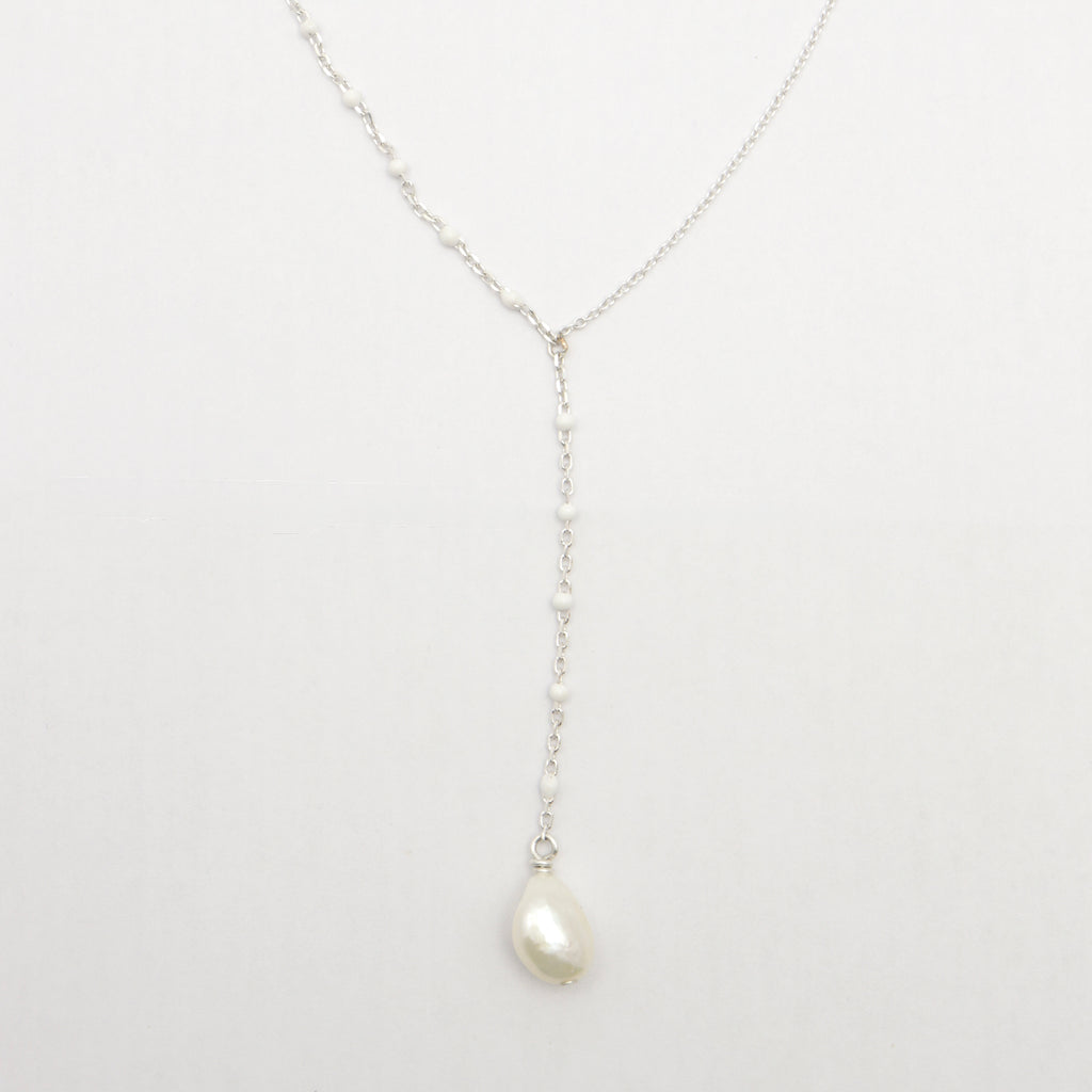 Veil Pearl Necklace - Silver