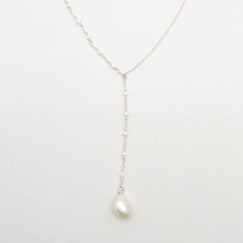 Veil Pearl Necklace - Silver