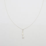 Whisper Drop Pearl silver necklace
