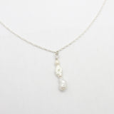 Whisper Drop Pearl silver necklace