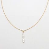 Whisper Pearl drop Gold fill necklace