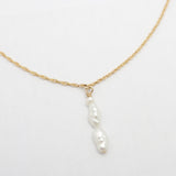 Whisper Pearl drop Gold fill necklace
