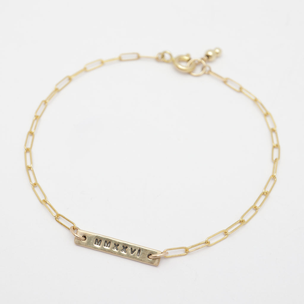 GRAD COLLECTION: Gold Bar Bracelet
