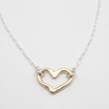 Open Bronze Heart Necklace