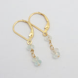 Natural Blue Topaz Cascade Earrings