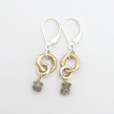Bronze Petite Link & Labradorite Earrings