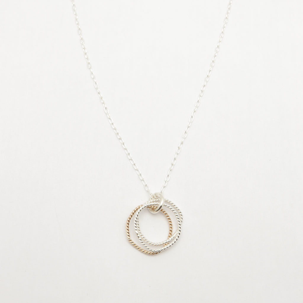 3 Decades Mixed Metal Necklace