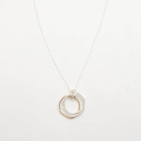3 Decades Mixed Metal Necklace