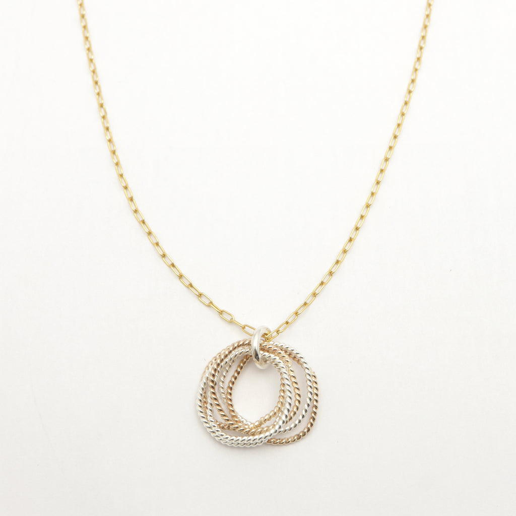 6 Decades Mixed Metal Necklace