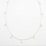 Cascade Pearl Drop Necklace - Silver