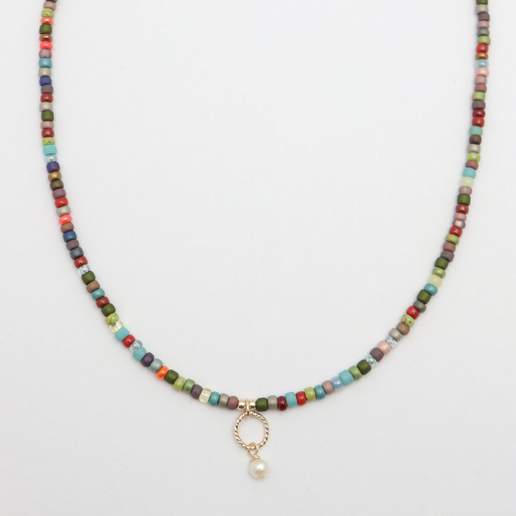 Multicolour Japanese Toho Seed Bead Necklace